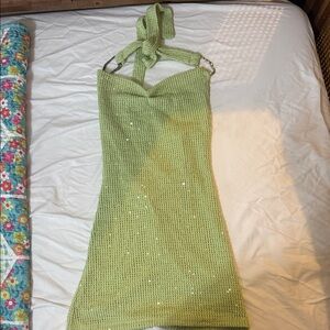 Outcast Green Knit Halter Dress